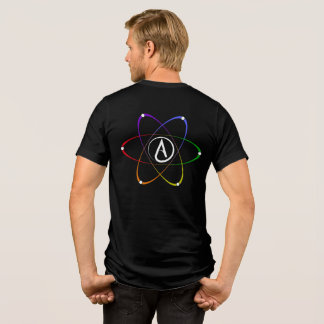 Camiseta Símbolo do Átomo Ateu Arco-íris Branco 0, 60, 120