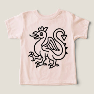 Camiseta Símbolo do Basilisco Medieval Fantasia Heráldica M