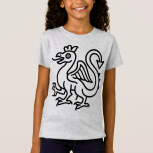 Camiseta Símbolo do Basilisco Medieval Fantasia Heráldica M