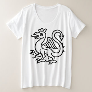 Camiseta Símbolo do Basilisco Medieval Fantasia Heráldica M