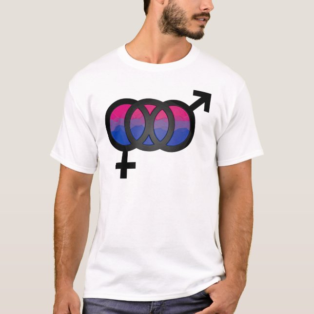 Camiseta símbolo do Bisexual 3D (Frente)