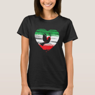Camiseta Símbolo do Coração Iraniano Sinalizador da Liberda