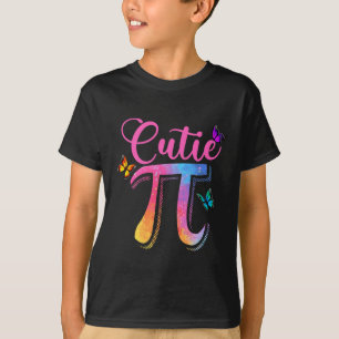 Camiseta Símbolo do Dia do Cutie Pi Cor Retro Borboleta Pi