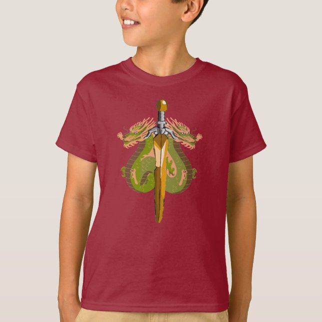 Camiseta Símbolo do Dragão Chama Rubi (Frente)