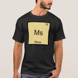 Camiseta Símbolo do Elemento Químico da Cidade de 