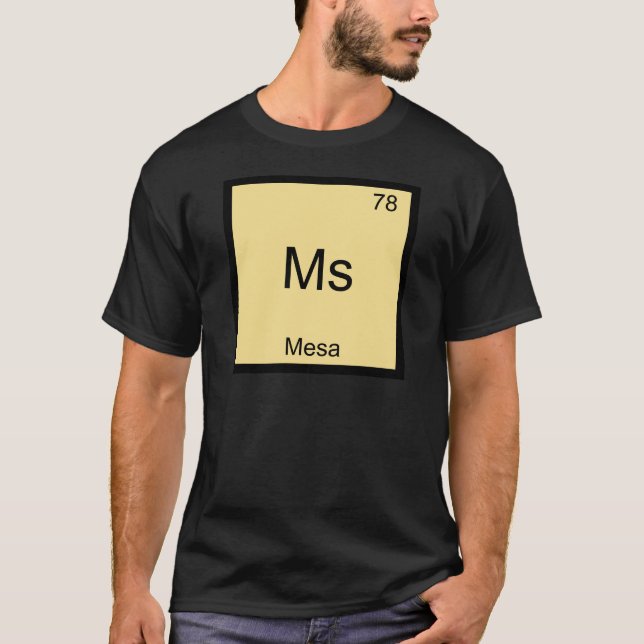 Camiseta Símbolo do Elemento Químico da Cidade de  (Frente)