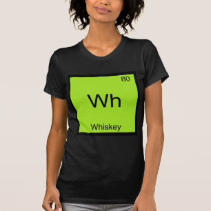 Camiseta Símbolo do Elemento Químico Wh - Whiskey 