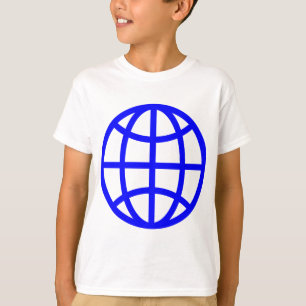 Camiseta Símbolo do globo - azul
