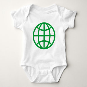Camiseta Símbolo do globo - Verde da grama