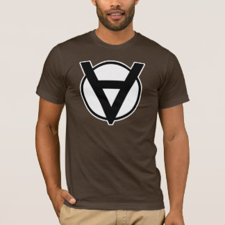 Camiseta Símbolo do herói de Voluntaryist com beira branca
