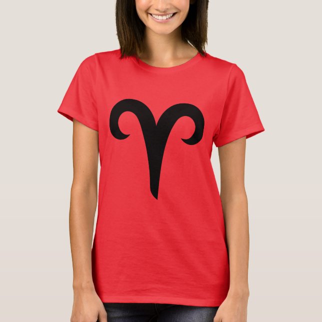 Camiseta Símbolo do horóscopo do sinal do zodíaco do Aries (Frente)