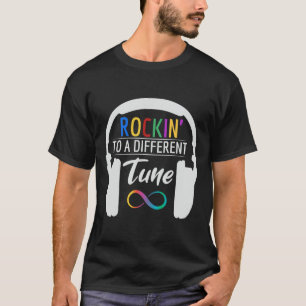 Camiseta Símbolo do Infinito do Autismo Rockin Para Um Tono