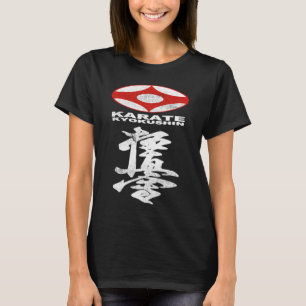 Camiseta Símbolo do Karate Kyokushin Treinamento no Dojo Ky
