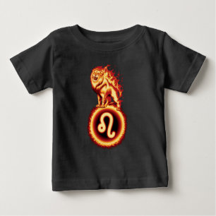 Camiseta Símbolo do Leão de Fogo - Símbolo Leo Zodiac