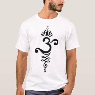 Camiseta Símbolo do Om Mantra Yoga Flor de Lótus Ornamen Un