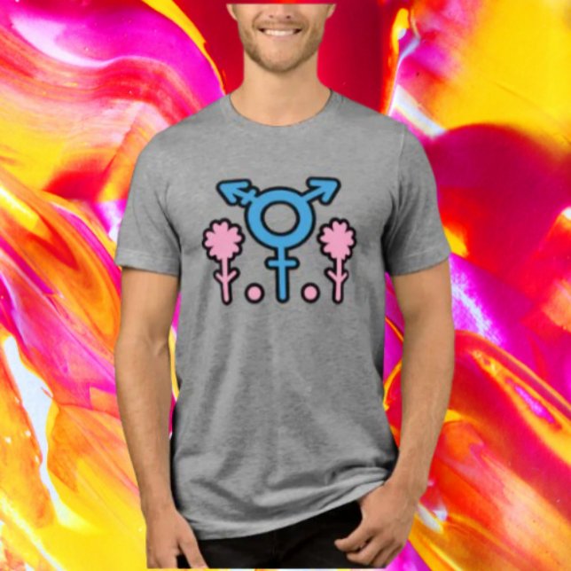 Camiseta Símbolo do Orgulho Trans em Floraison (Criador carregado)