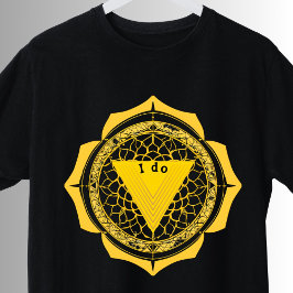 Camiseta Símbolo do Plexo Solar Yoga Amarelo Manipura Chakr