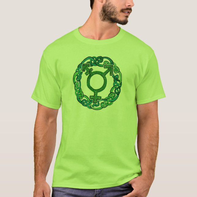 Camiseta Símbolo do Transgender de Knotwork do céltico (Frente)