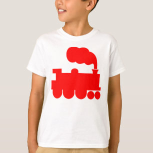 Camiseta Símbolo do trem do vapor - vermelho