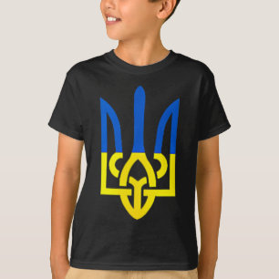 Camiseta Símbolo do Tridente Ucraniano - Suporte à Bandeira