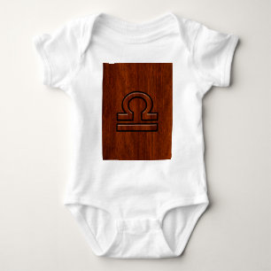 Camiseta Símbolo do zodíaco do Libra no mogno