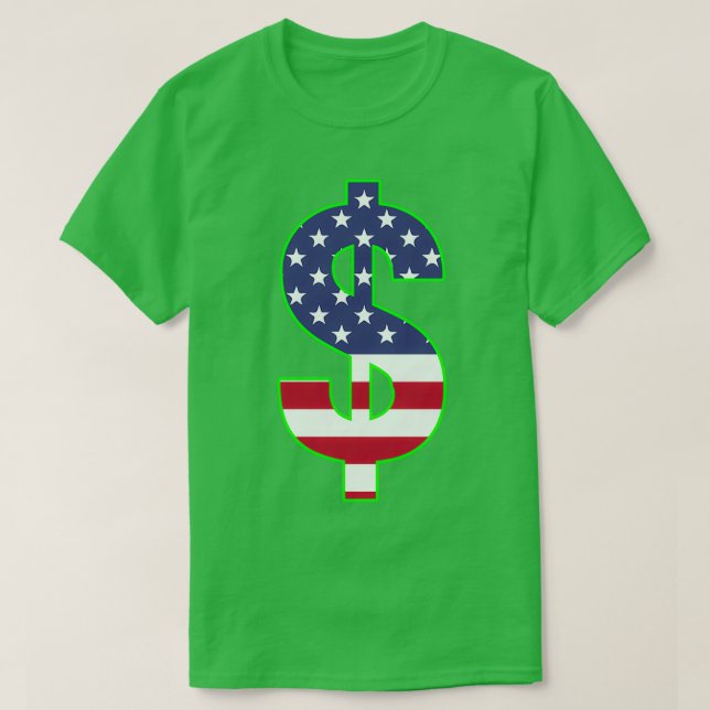 Camiseta Símbolo dólar americano (Frente do Design)