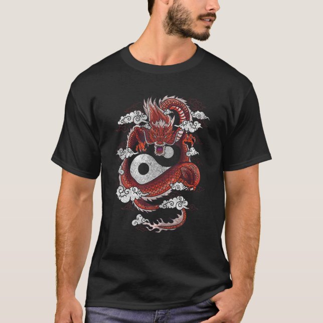 Camiseta Símbolo Dragon Yin Yang (Frente)
