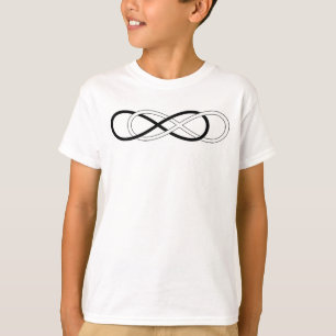 Camiseta Símbolo duplo Infinito - Preto e Branco