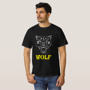 Camiseta Símbolo e símbolo do logotipo Wolf