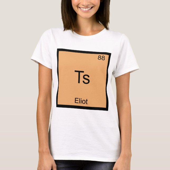 Camiseta Símbolo Elemento Químico Divertido Ts - E (Frente)