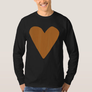 Camiseta Símbolo em Forma de Coração Amor Bondade Paz Cobre