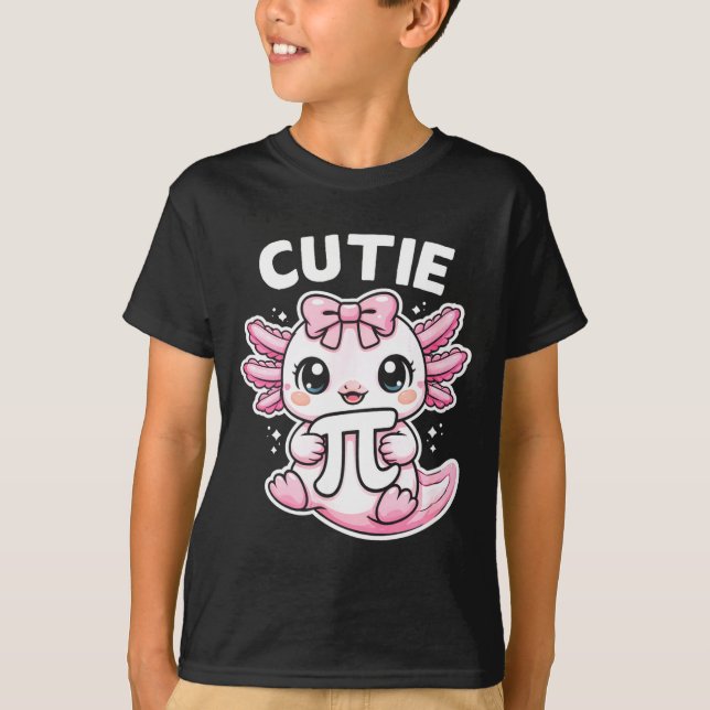 Camiseta Símbolo engraçado de axolote fofo professor de mat (Frente)