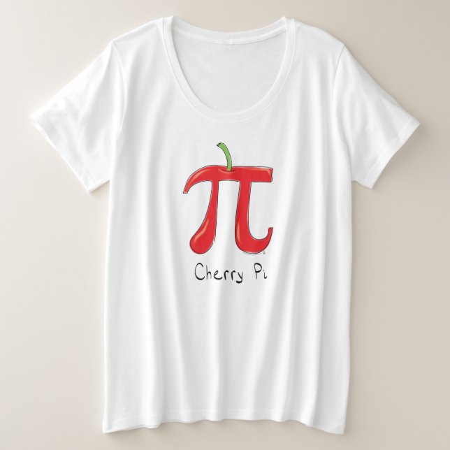 Camiseta Símbolo Engraçado Math Cherry Pi (Frente do Design)