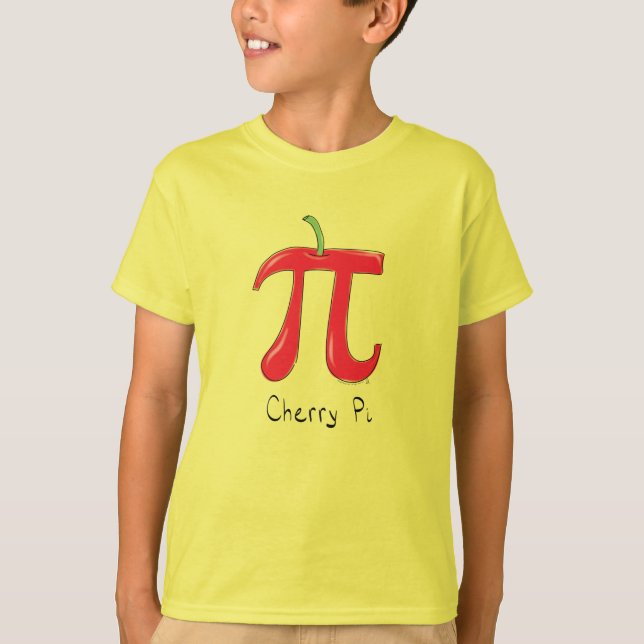 Camiseta Símbolo Engraçado Math Cherry Pi (Frente)