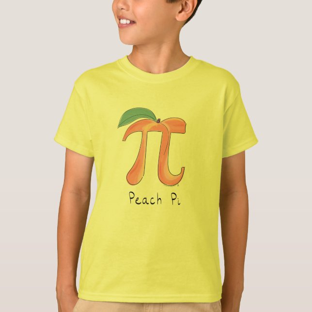 Camiseta Símbolo Engraçado Math Peach Pi (Frente)