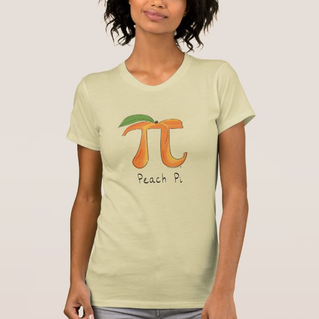 Camiseta Símbolo Engraçado Math Peach Pi (Frente)