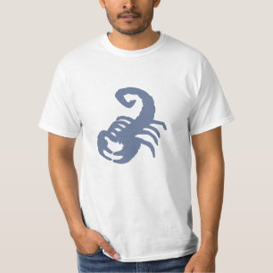 Camiseta Símbolo Escorpião Azul Místico - Presente de Arte 