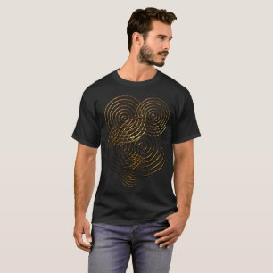 Camiseta Símbolo espiral celta metálico dourado