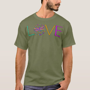 Camiseta Símbolo espiritual Colorido de Amor com Voo pela P