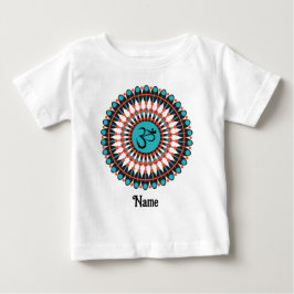 Camiseta Símbolo Espiritual Mandala Om Turquesa Personaliza