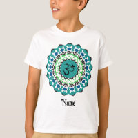 Símbolo Espiritual Mandala Yoga Om Blue Personaliz
