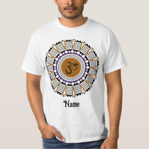 Camiseta Símbolo Espiritual Mandala Yoga Om Purple Personal