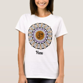 Camiseta Símbolo Espiritual Mandala Yoga Om Purple Personal