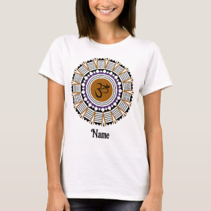 Camiseta Símbolo Espiritual Mandala Yoga Om Purple Personal