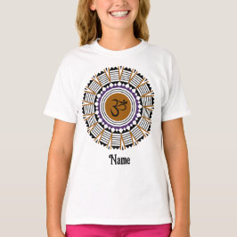 Camiseta Símbolo Espiritual Mandala Yoga Om Purple Personal