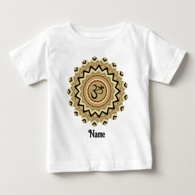 Camiseta Símbolo Espiritual Mandala Yoga Om Retropersonaliz (Frente)