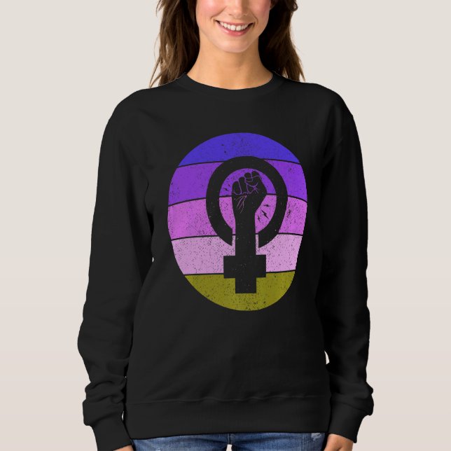 Camiseta Símbolo Feminista Empoderamento para Igualdade Fem (Frente)