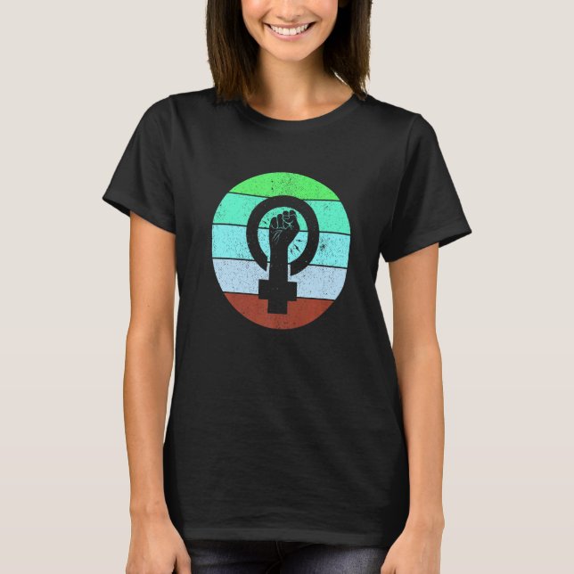 Camiseta Símbolo Feminista Empoderamento para Igualdade Fem (Frente)