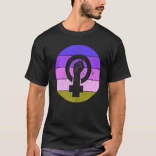 Camiseta Símbolo Feminista Empoderamento para Igualdade Fem