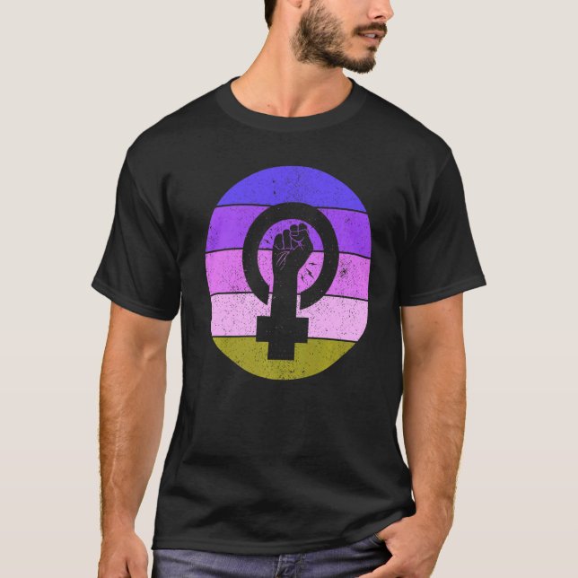 Camiseta Símbolo Feminista Empoderamento para Igualdade Fem (Frente)